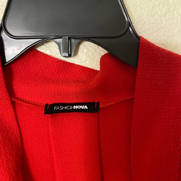 Fashinova Red Long Sleeve Blouse - Picture 2 of 3